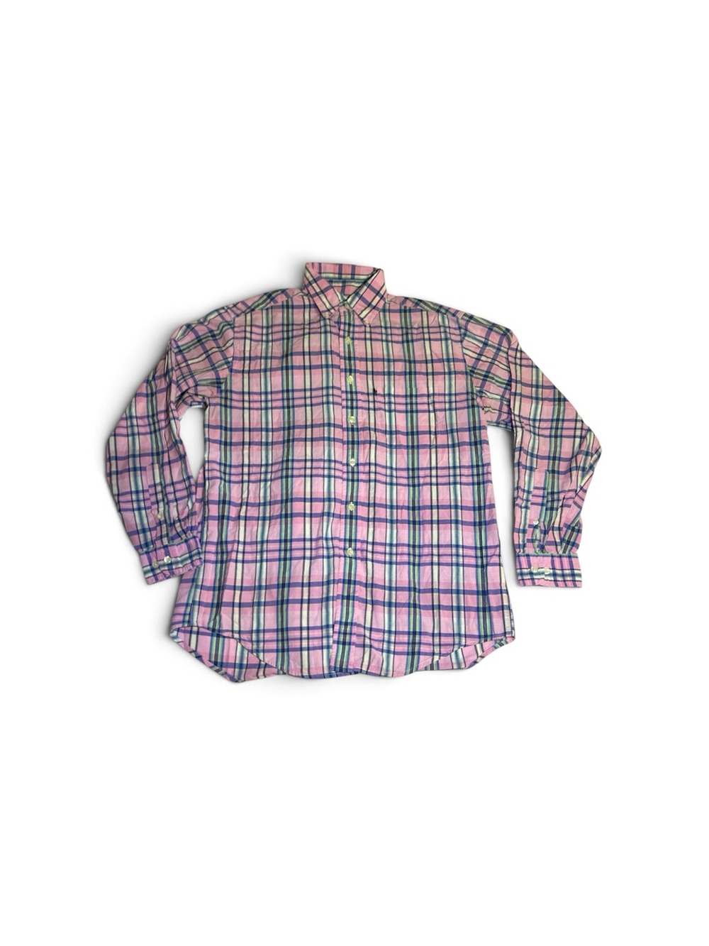 Brooks Brothers Pink & Blue Plaid Button-Down Shirt - Men